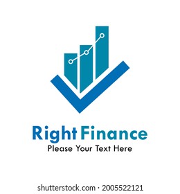 Right finance logo template illustration