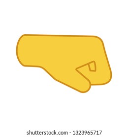 Right Fist Emoji Color Icon. Right-facing Fist. Fist-bump. Brofist. Isolated Vector Illustration