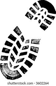 Right Foot Print (Vector image Very detailed)