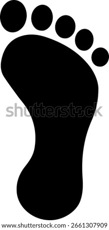 Right footprint. foot print flat icon