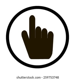 Right forefinger pointing to.