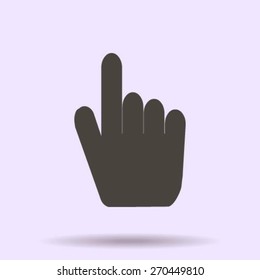 Right forefinger pointing to.