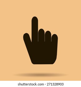 Right forefinger pointing to.