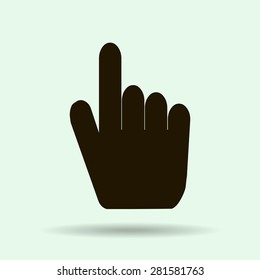 Right forefinger pointing to.
