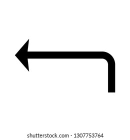 To right Glyph Black Icon