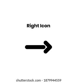 right glyph Icon. arrows vector illustration on white background