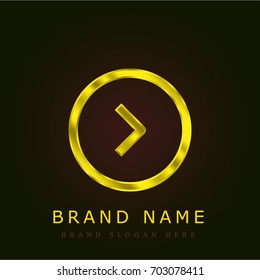 Right golden metallic logo