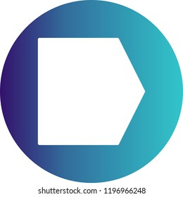 right Gradient Glyph Circle Icon 