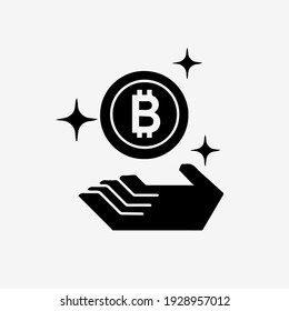 Rechts mit Bitcosymbol, Vektordesign