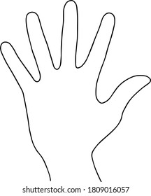 Right hand drawing of a man.