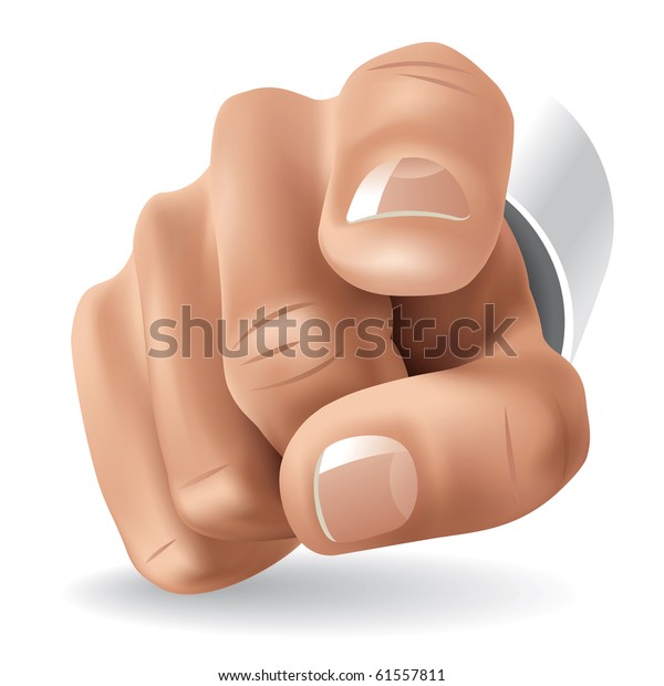 人差し指がビューアを指す右手 ベクターイラスト のベクター画像素材 ロイヤリティフリー
