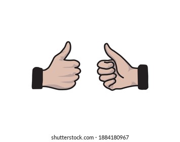 Gesto de la mano derecha, como vector de símbolo aislado.