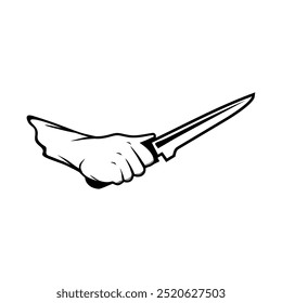 right hand holding sharp