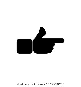 Right hand icon. Scissors symbol