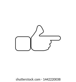 Right hand icon. Scissors symbol