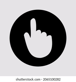 logotipo del vector de índice de la mano derecha
