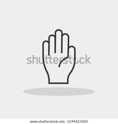 Right hand line icon