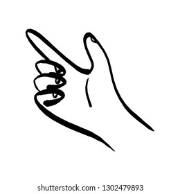 right hand pointing up vector illustration 