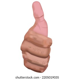 Right Hand Thumb Up Vector for OK Sign