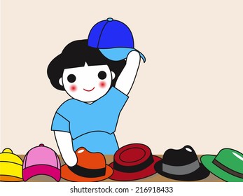 With the Right Hat, Nothing Else Matters illustration set