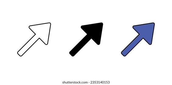 Right Up icon design with white background stock illustration