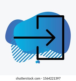 Right icon isolated on background
 