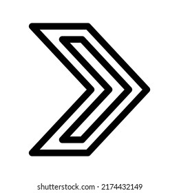 right icon or logo isolated sign symbol vector illustration - high quality black style vector icons
