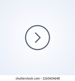 Right icon, vector best gray line icon on white background , EPS 10