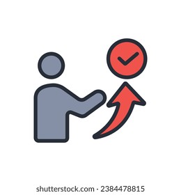 right icon. vector.Editable stroke.linear style sign for use web design,logo.Symbol illustration.