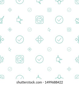 right icons pattern seamless white background. Included editable line arrow right, move, arrow, tick, man move icons. right icons for web and mobile.
