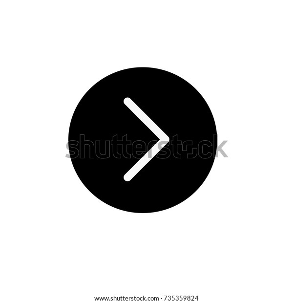 Right Iconvector Illustration Flat Design Style Stock Vector (Royalty ...