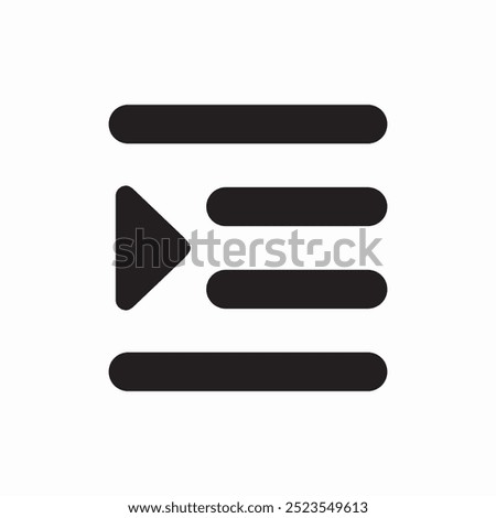 right indentation icon sign vector