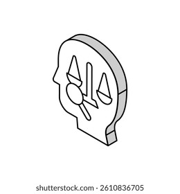 right law dictionary isometric icon vector. right law dictionary sign. isolated symbol illustration