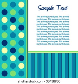 Right Layout with Stripes and Polka Dots