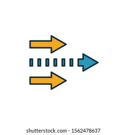 Right Leading icon. Simple element from productivity icons collection. Creative Right Leading icon ui, ux, apps, software and infographics.