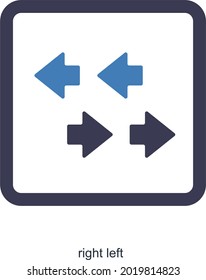 Right Left Arrow or Direction Icon Concept