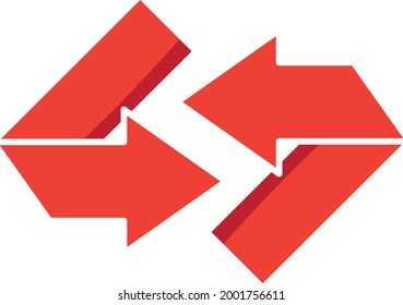 right and left arrow and direction illustration perfect icon for web and more