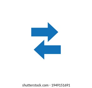 Right and left arrow icon sign symbol
