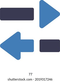 Right or Left Direction or Arrows Icon Concept