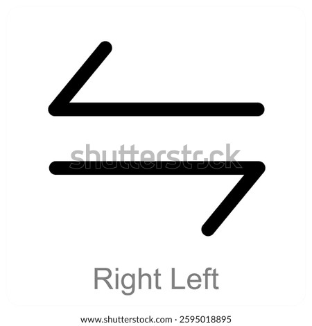 Right Left and direction icon concept