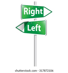 Right and left poster