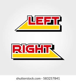 Right and left sign