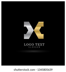 Right Left Triangle Arrow Elegant Logo. Symbol & Icon Vector Template.
