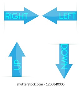 
right, left, up, down buttons
