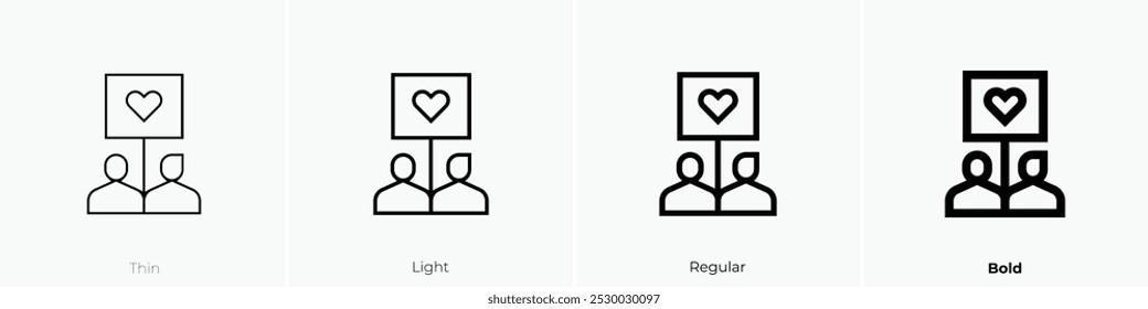 right to life icon. Thin, Light Regular And Bold style design isolated on white background