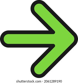 Diseño de iconos vectores con relleno de línea derecha
