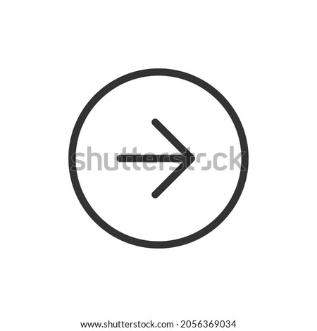 Right line icon in trendy style. Stroke vector pictogram isolated on a white background. Right premium outline icons.