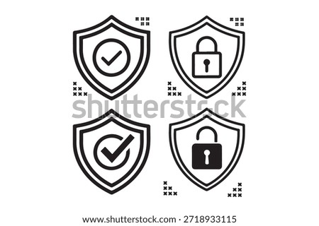 Right Lock open and Lock colse icon in line design
