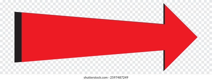Right Long Pointing Arrow. Variety Colorful Long right vector arrow icon. Red long arrow pointing right. Long arrow vector illustration. Eps 10