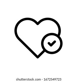 Icono de amor derecho. Gráfico vectorial plano en fondo blanco.